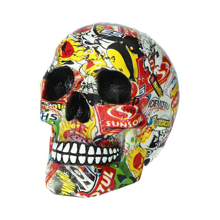 Pop Art Bright Logo Skull Ornament 19cm