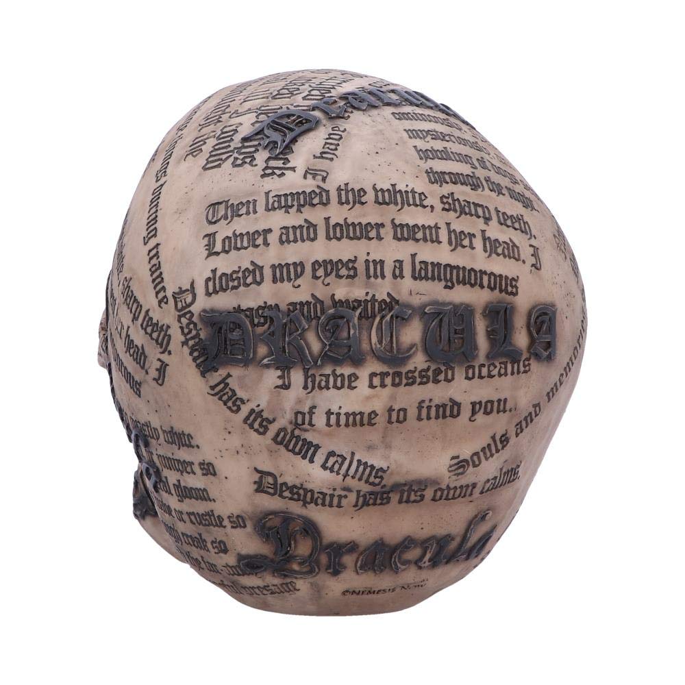 Draculas Tale Vampire Novel Quote Skull 18.5cm