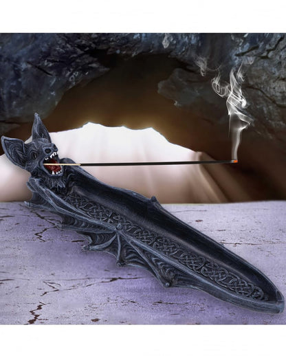 Night Wing Gothic Bat Incense Burner 29cm 7