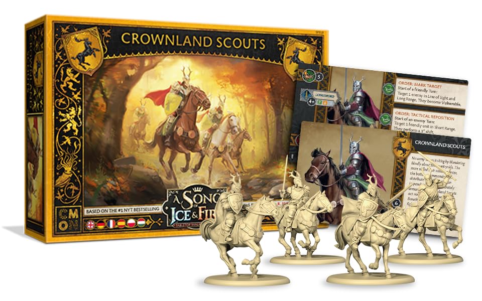 CMON A Song of Ice and Fire Tabletop Miniatures Game Crownland Scouts Unit Box (Multilingual Edition) Strategy Game for Adults, Ages 14+, 2+ Players, 45-60 Minute Playtime, Made 6