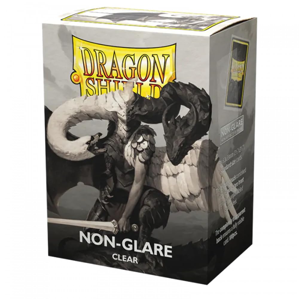 Dragon Shield Sleeves – Matte NonGlare Clear V2 100 CT – Card Sleeves - Smooth & Tough - Compatible with Pokémon, Magic The Gathering Cards & Digimon MTG TCG OCG & Hockey Cards 1