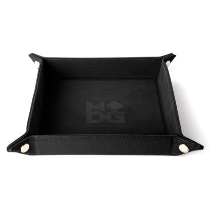 Velvet Dice Tray with Leather Backing, Black 1