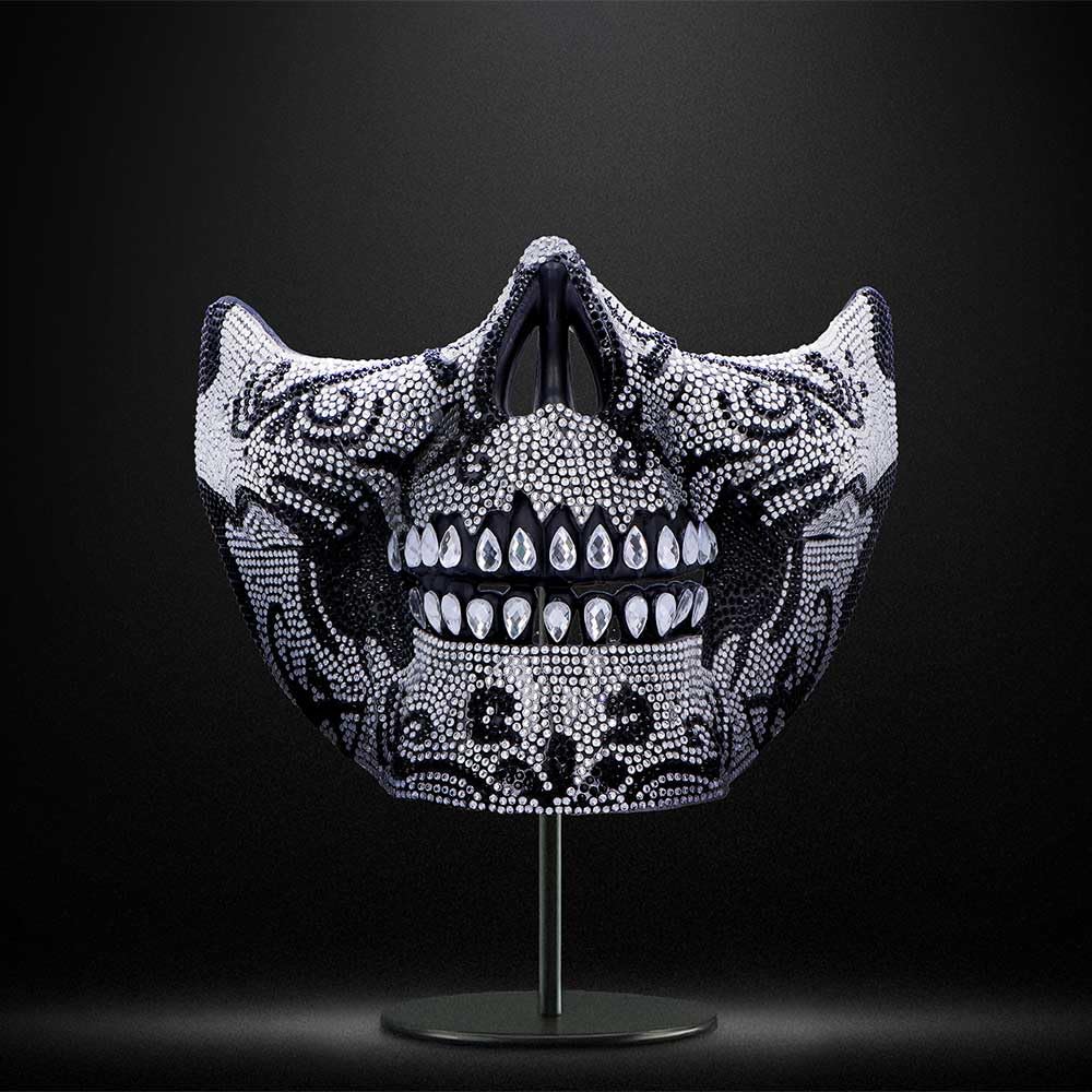 Jewelled Masquerade Silver 17.5cm Mask for Cosplay 8