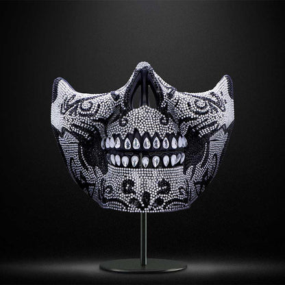 Jewelled Masquerade Silver 17.5cm Mask for Cosplay 8