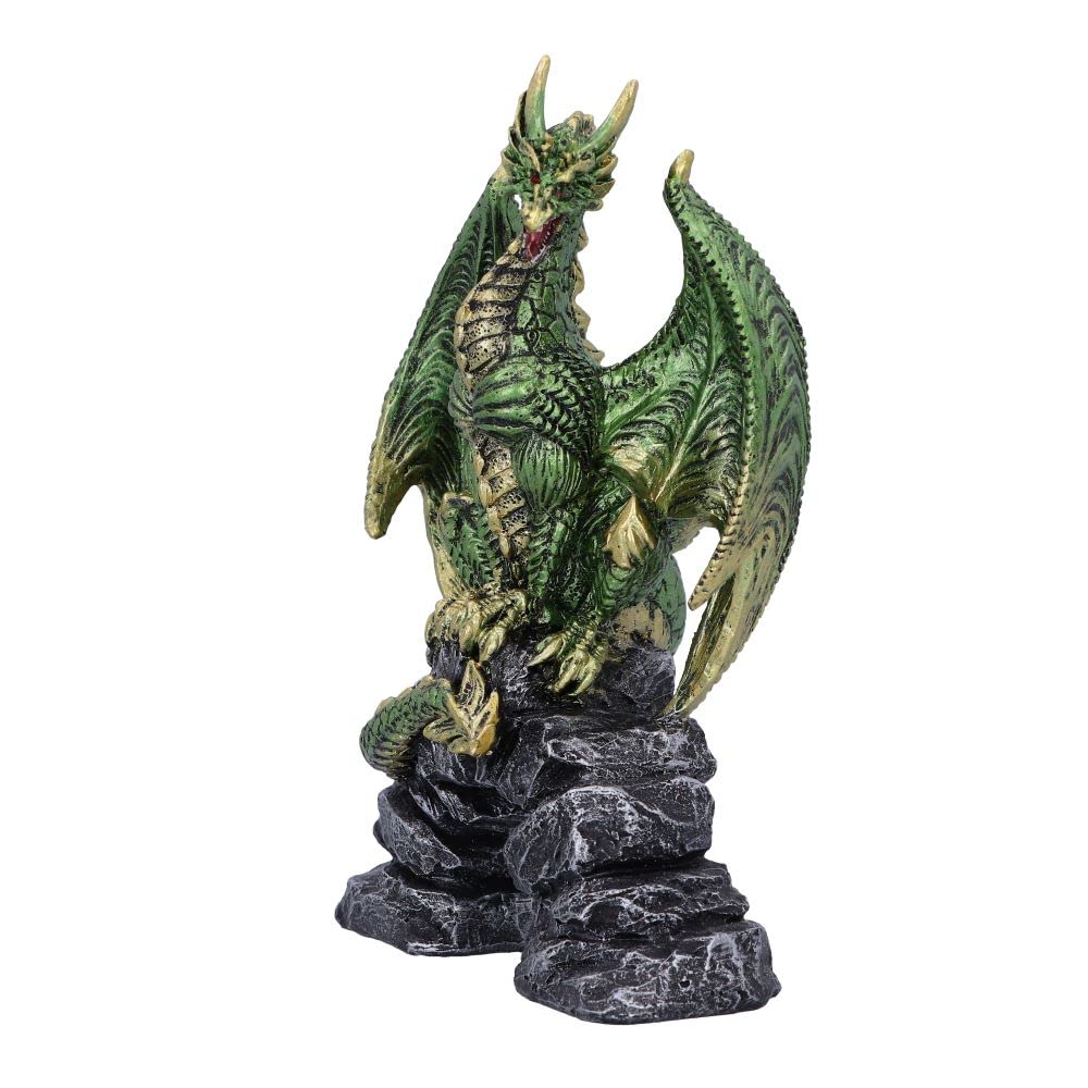 Haranu Green Metallic Dragon Figurine 15.5cm 3