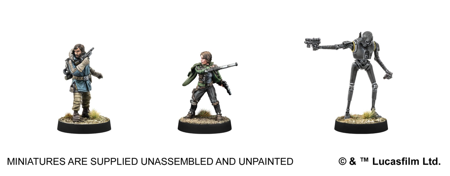 Star Wars Legion Cassian Andor and Jyn Erso and K 2SO Board Game by Atomic Mass 3