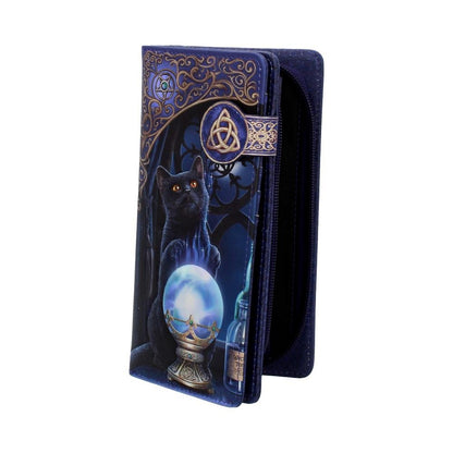 The Witches Apprentice Cat Crystal Ball Purse Embossed 18.5cm 3
