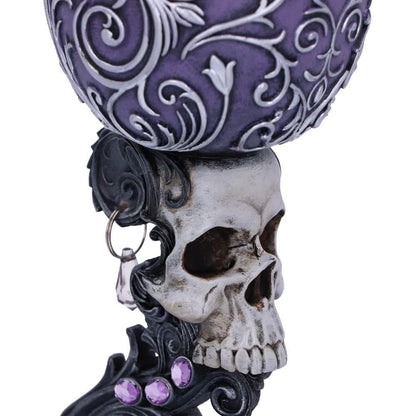 Deaths Desire Twin Skull Heart Set of Two Goblets 18.5cm 2 8