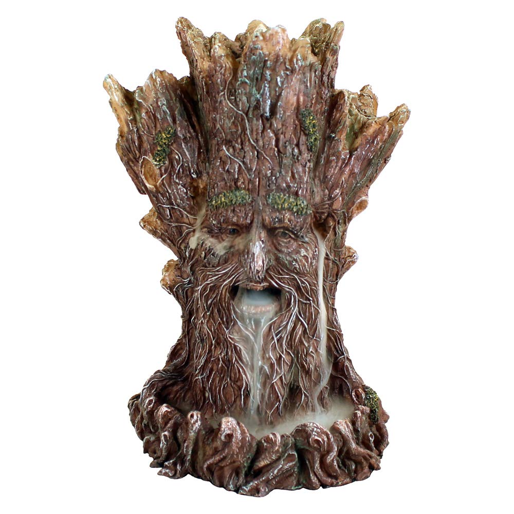 Tree Spirit Green Man Backflow Incense BurnerTower 19cm Tower