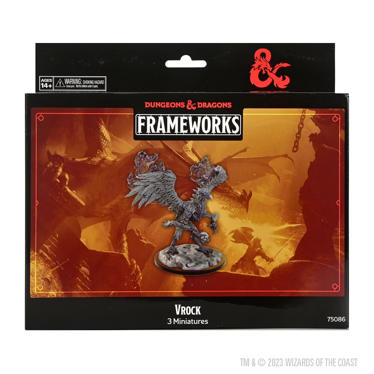 D&D Frameworks Vrock Unpainted and Unassembled Miniature 3