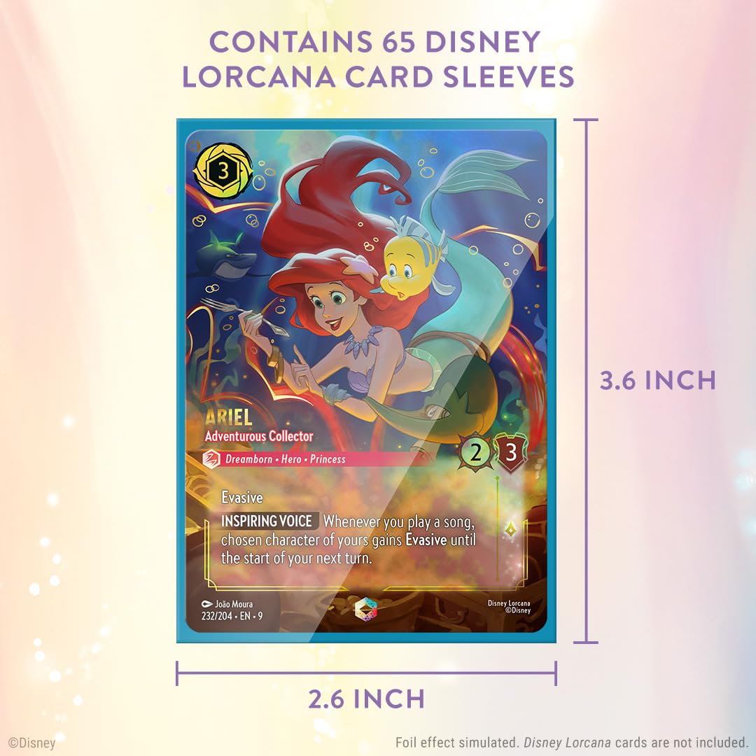 Disney Lorcana TCG Card Sleeve Pack 65 ctn Mulan Set 9 Trading Card Game by Ravensburger 3
