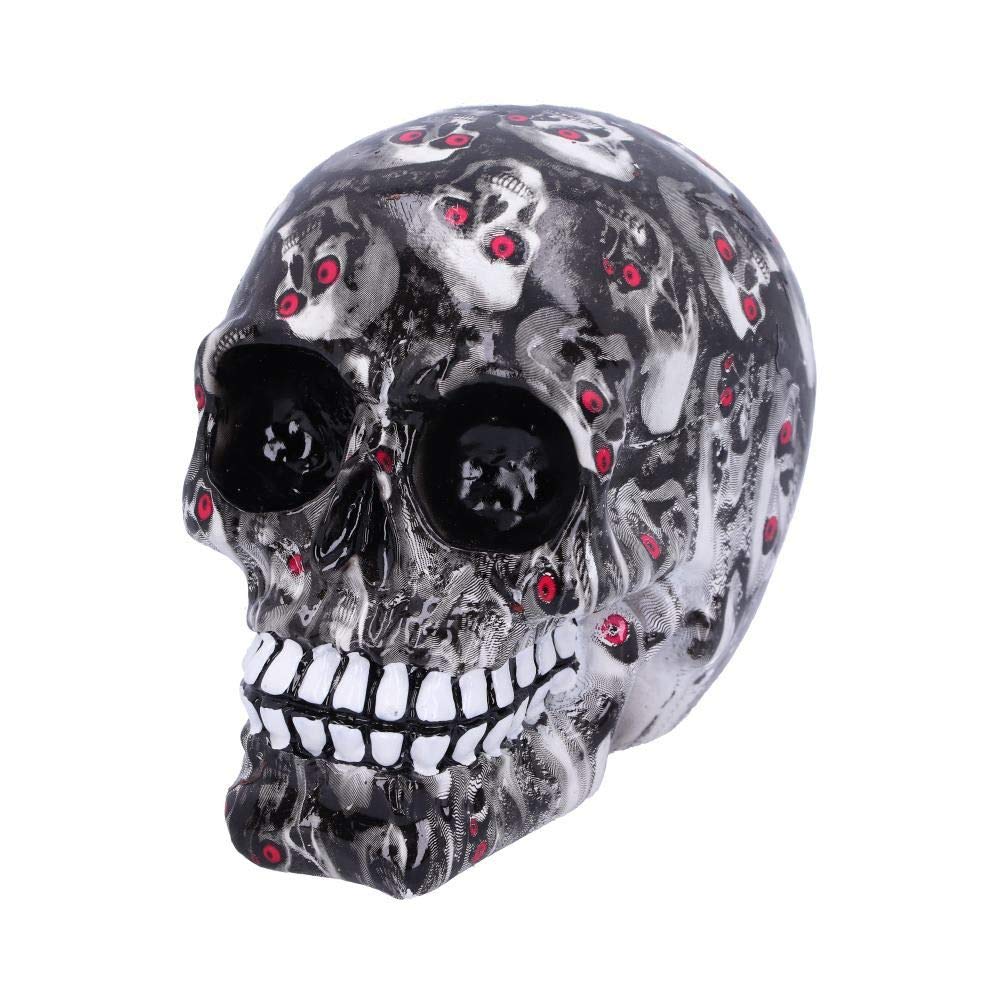 Set of 6 Bloodshot Red Eyed Skull Ornaments Medium 11cm Pack 2
