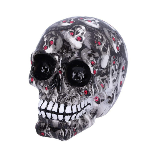 Set of 6 Bloodshot Red Eyed Skull Ornaments Medium 11cm Pack 2