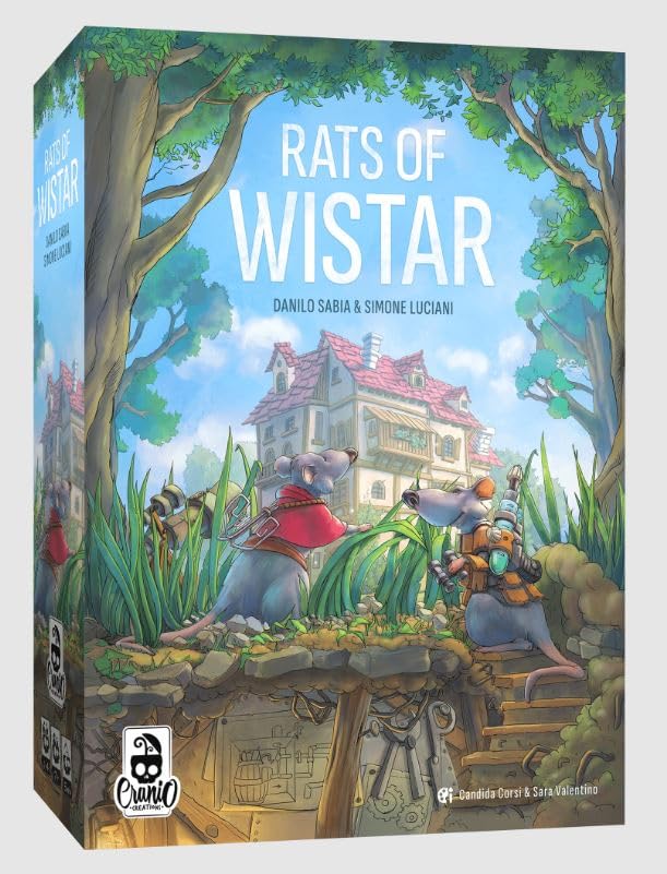 Capstone Games: Rats of Wistar - Building & Worker Placement Board Game, Play As Rats, Explore-Escape-Invent, Ages 14+, 1-4 Players, 90 Minutes