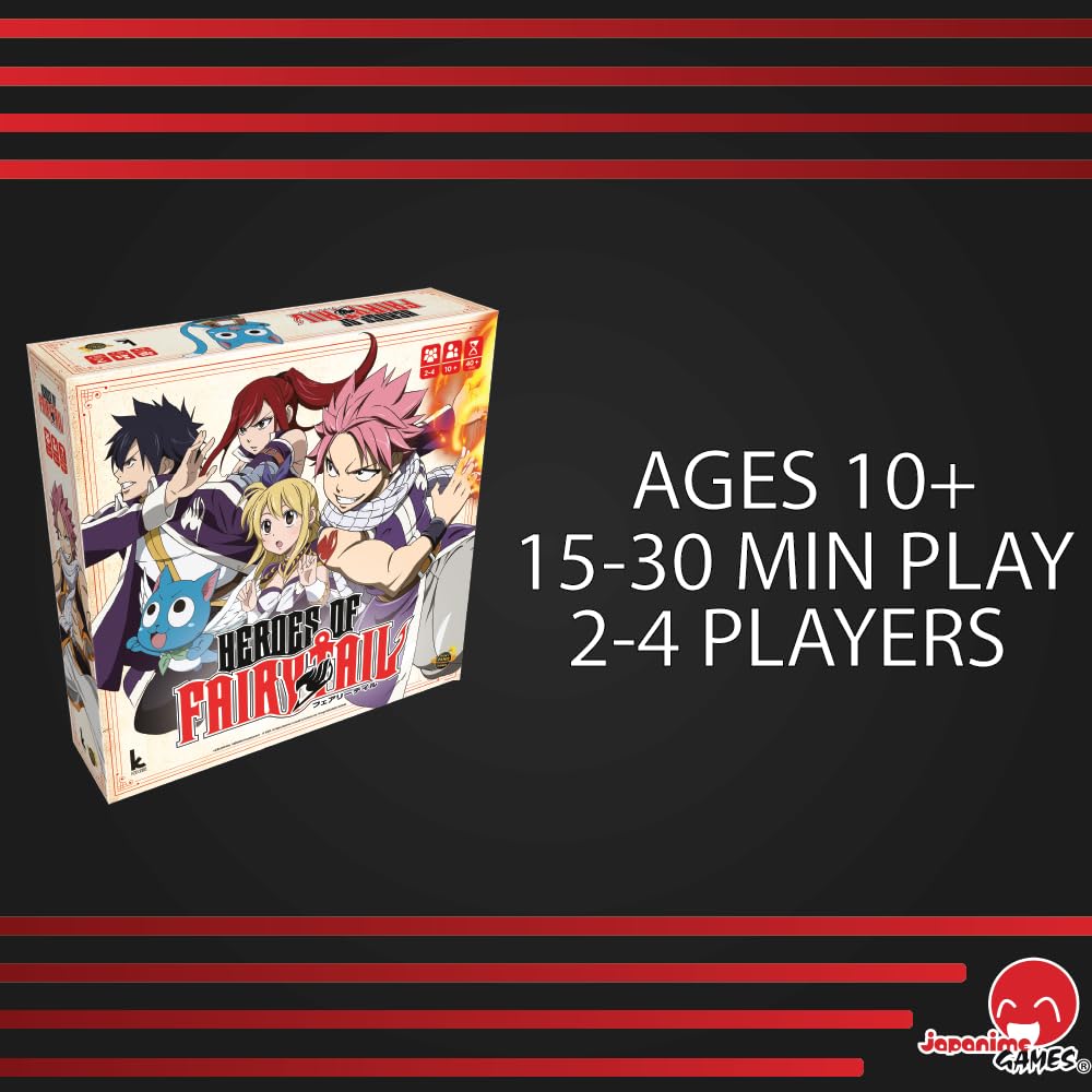 Japanime Games Heroes of Fairy Tail | from The Publisher of Champions of Midgard | Assemble Your Team and Become The Hero Fiore Deserves | 2-4 Players | 15-30 Min | Ages 10+ 9