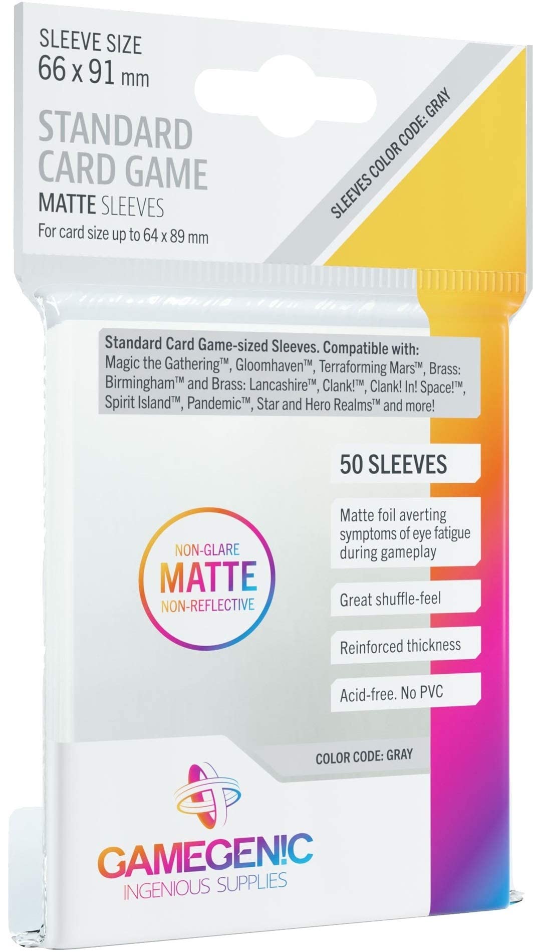 Matte Standard Card Game Sleeves 66 X 91 Mm 50 Card Sleeve 2