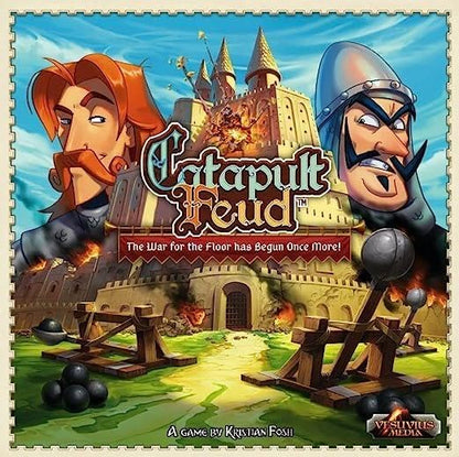 Vesuvius Media | Catapult Feud | Board Game | Ages 7+ | 2 Players | 30-45 Minutes Playing Time 1