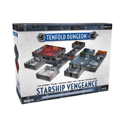 Gale Force Nine Tenfold Dungeon Starship Vengeance Modular Roleplaying Terrain Set with Quick Setup and 1 x 1-Inch Scale 1