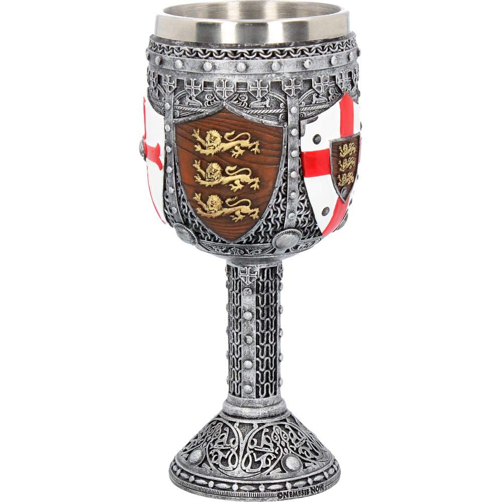 English Three Lions Shield St George Henry IV Wine Goblet 17cm