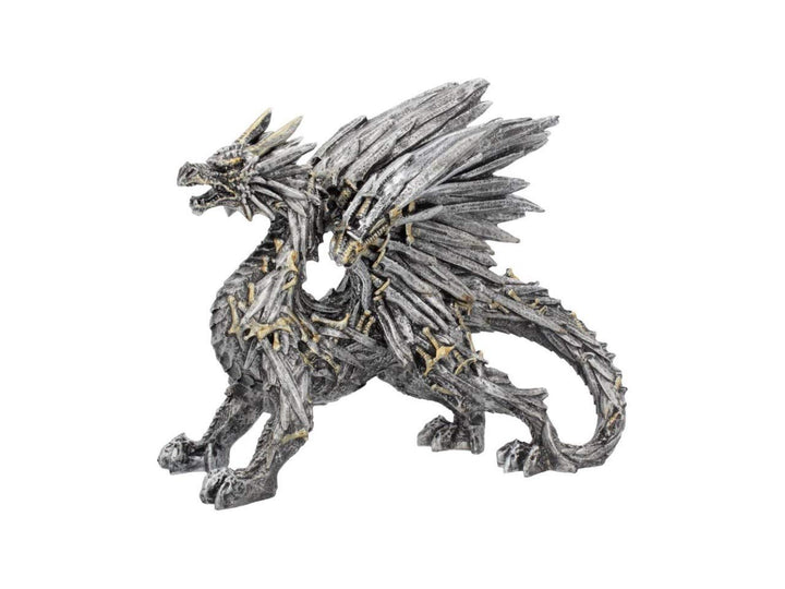Swordwing Silver Dragon Sword Blade Figurine Small 20.5cm