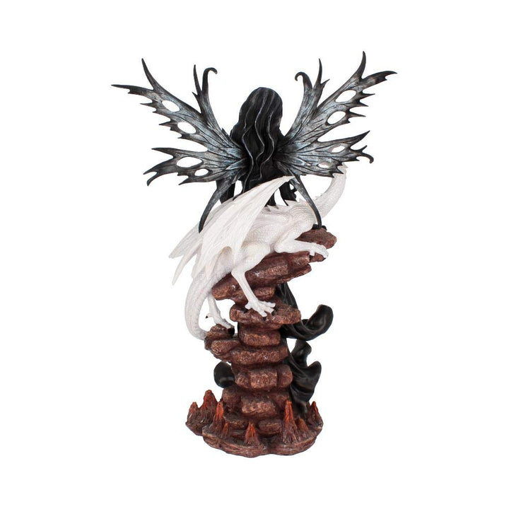 Isabelle 57cm Dark Fairy and White Dragon Figurine