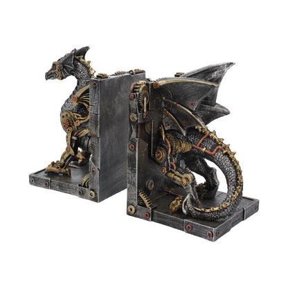 Dracus Machina Steampunk Dragon Bookends 27cm 2