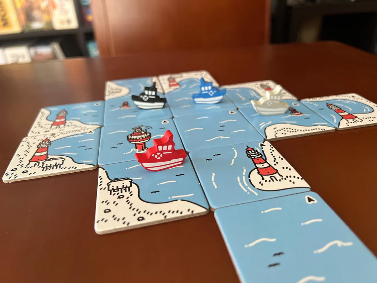 Beacon Patrol Board Game | Nautical Tile Placement Strategy Game | Cooperative Game | Fun Family Game for Kids and Adults | Ages 8+ | 1-4 Players | Avg. Playtime 30 Minutes | Made by Pandasaurus Games 4