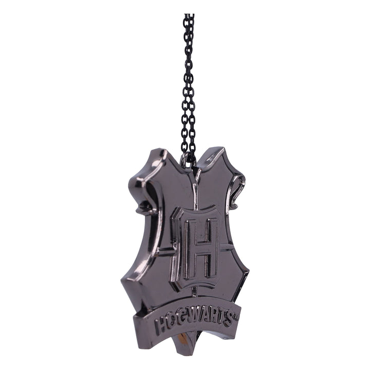 Harry Potter Hogwarts Crest Silver Weighted Hanging Ornament 6cm