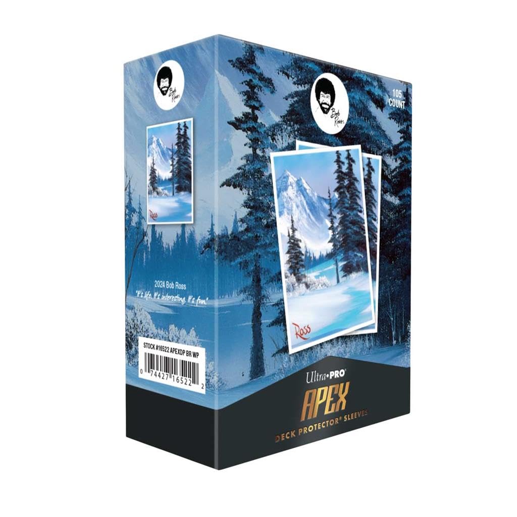 Bob Ross Winter Paradise 105ct Apex Deck Protector Sleeves 1