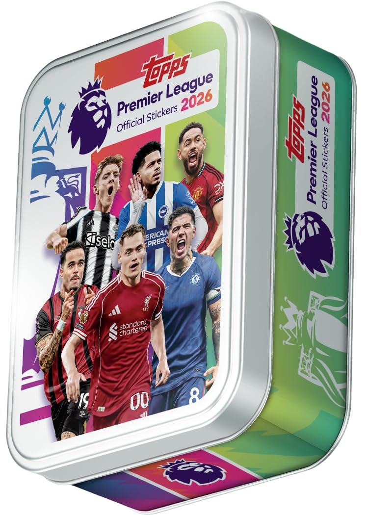 Premier League 2026 Stickers Mini Tin Board Game by Topps 2