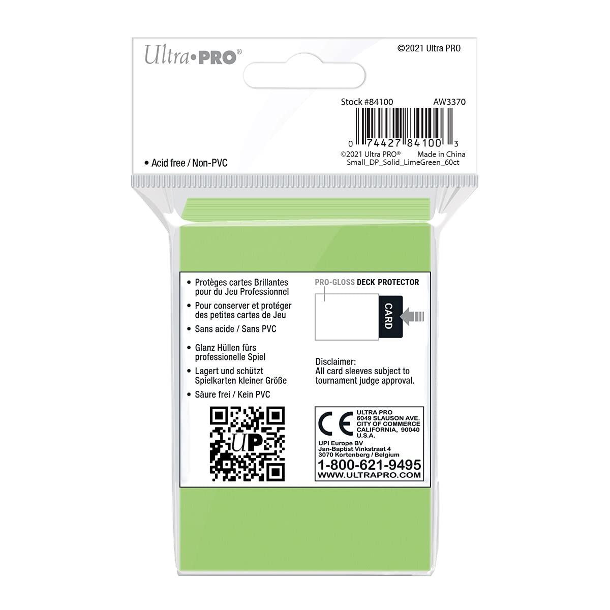 Ultra Pro Sleeves 60 d10 Card Game (Lime Green) 2