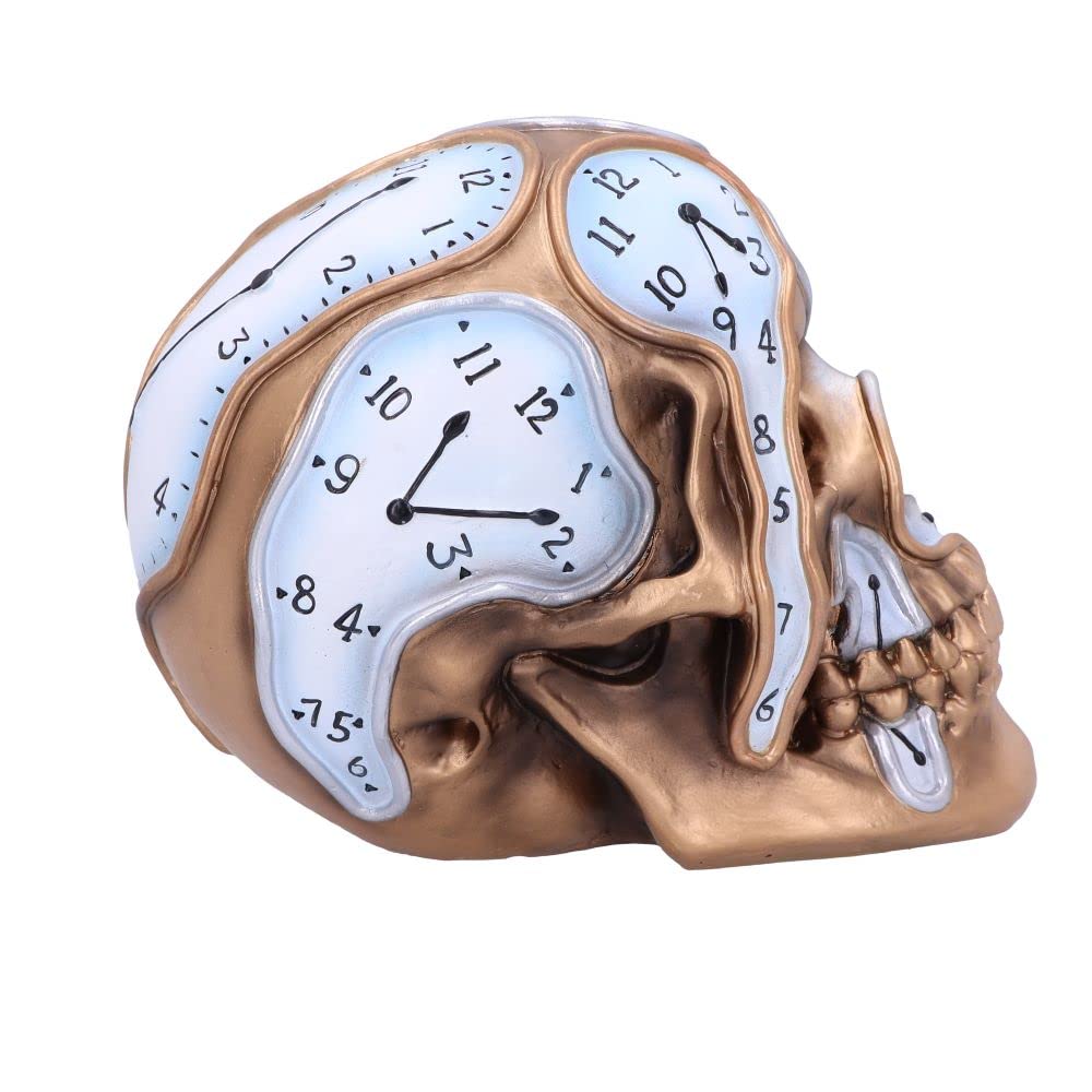 Time Goes By Clock Skull 17.5cm 6