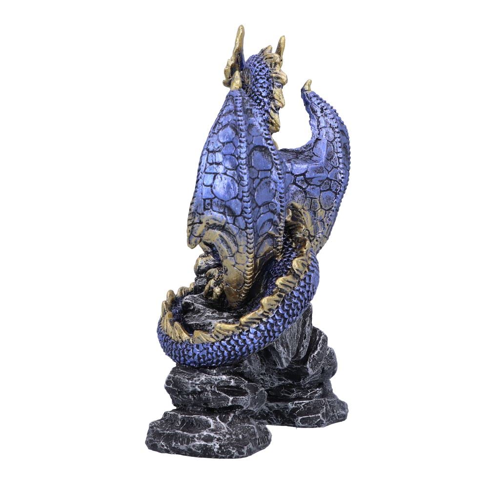 Acko Metallic Blue Dragon Figurine 15.5cm