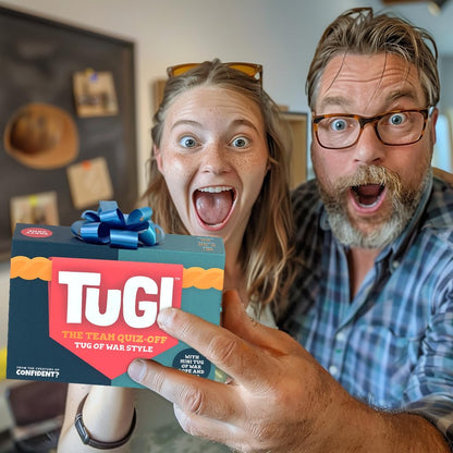 TUG! The Team Trivia Game with a Mini Tug of War in The Box | Perfect for 2-20 Players | Ultimate Holiday Game for Teens, Adults and Family Game Night | Great Gift or Stocking Stuffer | Ages 11+ 8