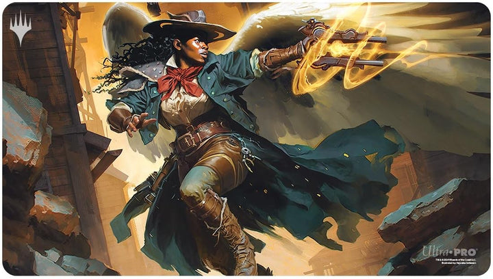 Ultra PRO - Outlaws of Thunder Junction Playmat Ft. Archangel of Tithes for Magic: The Gathering, Limited Edition Unique Artistic Collectible Card Gaming TCG Playmat Accessory