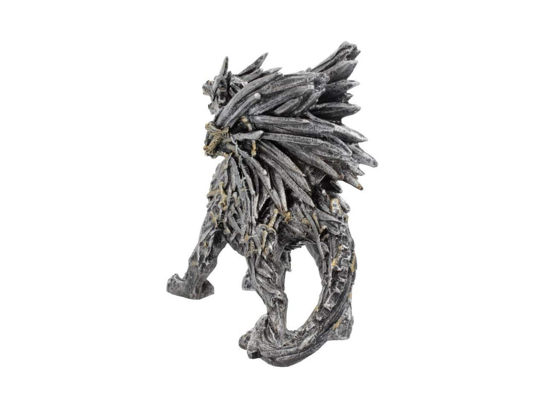 Swordwing Silver Dragon Sword Blade Figurine Small 20.5cm