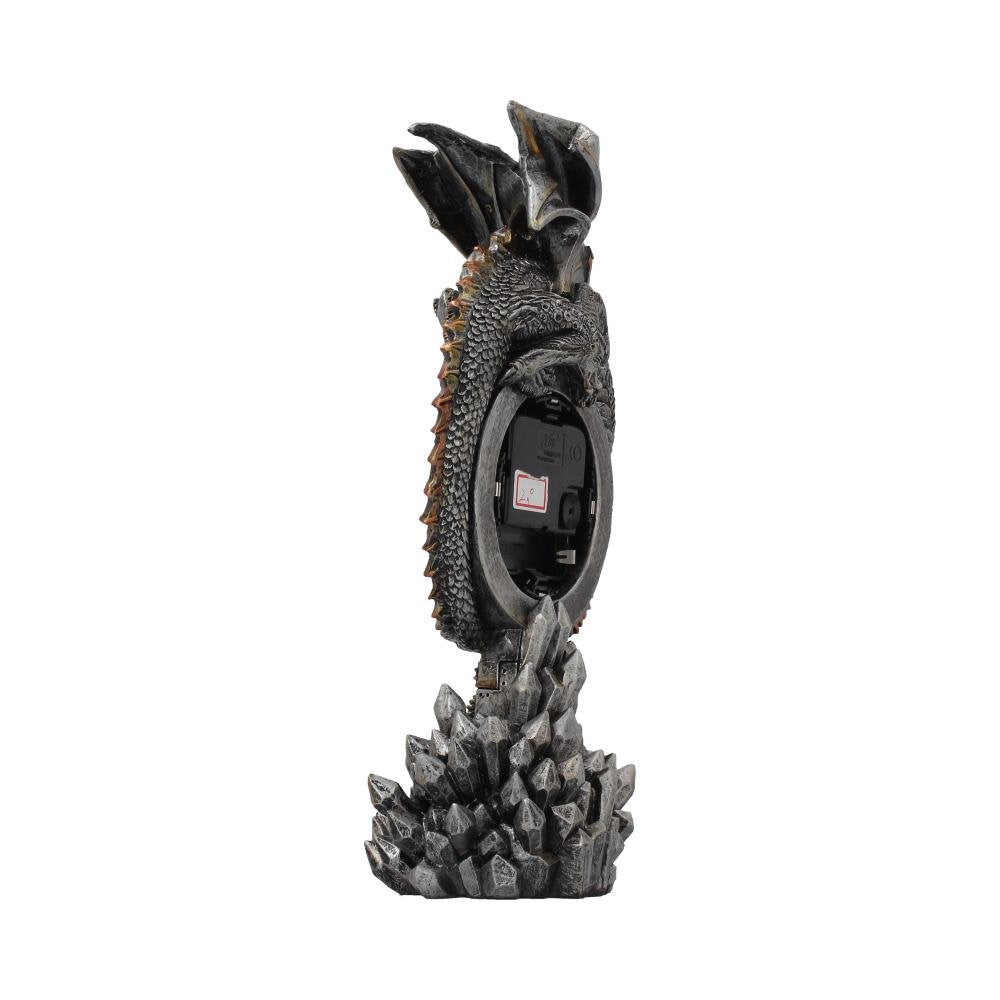 Clockwork Reign Steampunk Dragon Mantel Clock 28cm