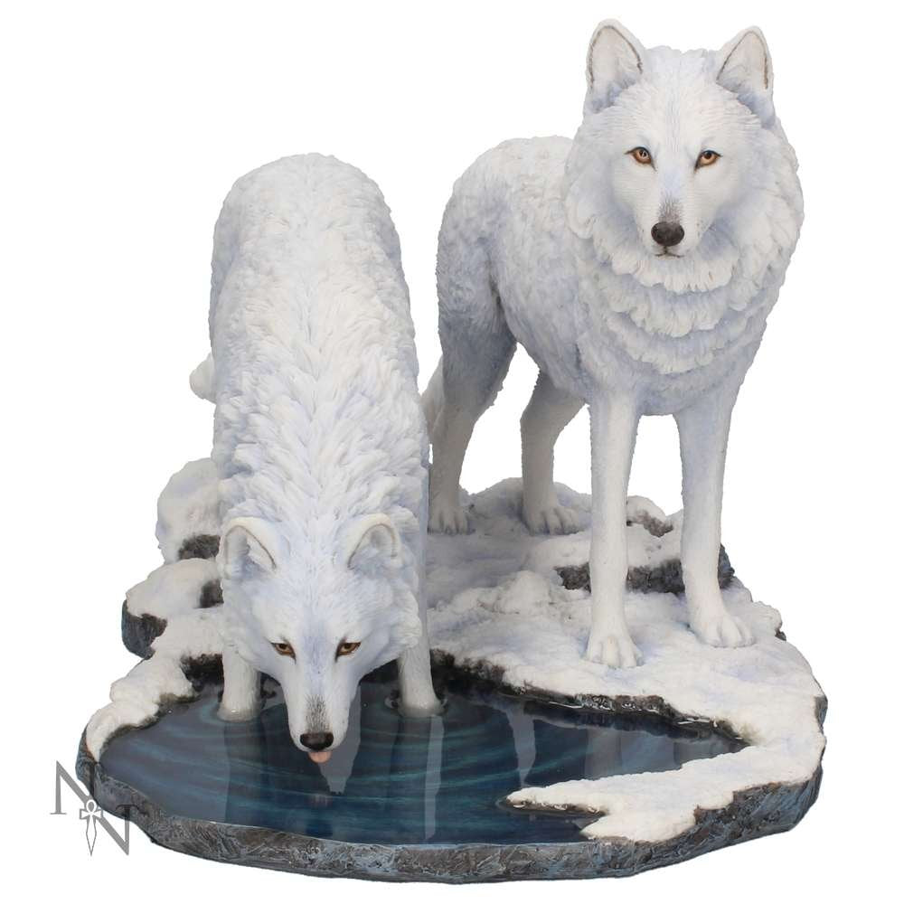 Warriors of Winter Wolf Figurine by Lisa Parker Snowy Ornament 35cm 2