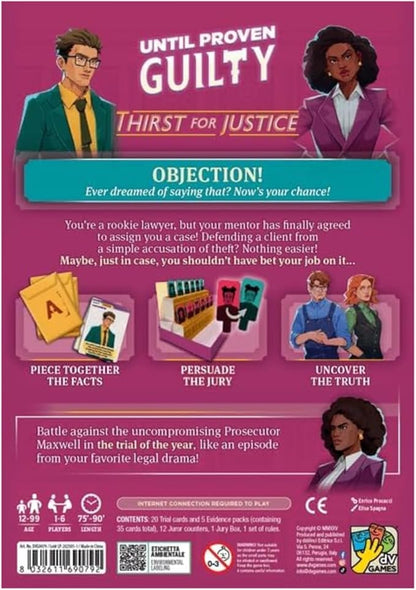 Thirst for Justice Until Proven Guilty Board Game