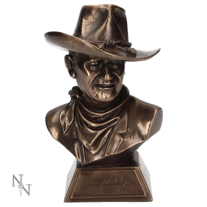 Bronze John Wayne Bust Small 18cm Captain Jake Cutter Comancheros Figurine