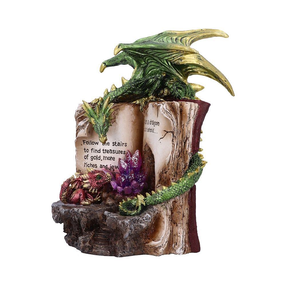 Hoard Finders Dragon with Book Crystal Figurine 20.8cm 2