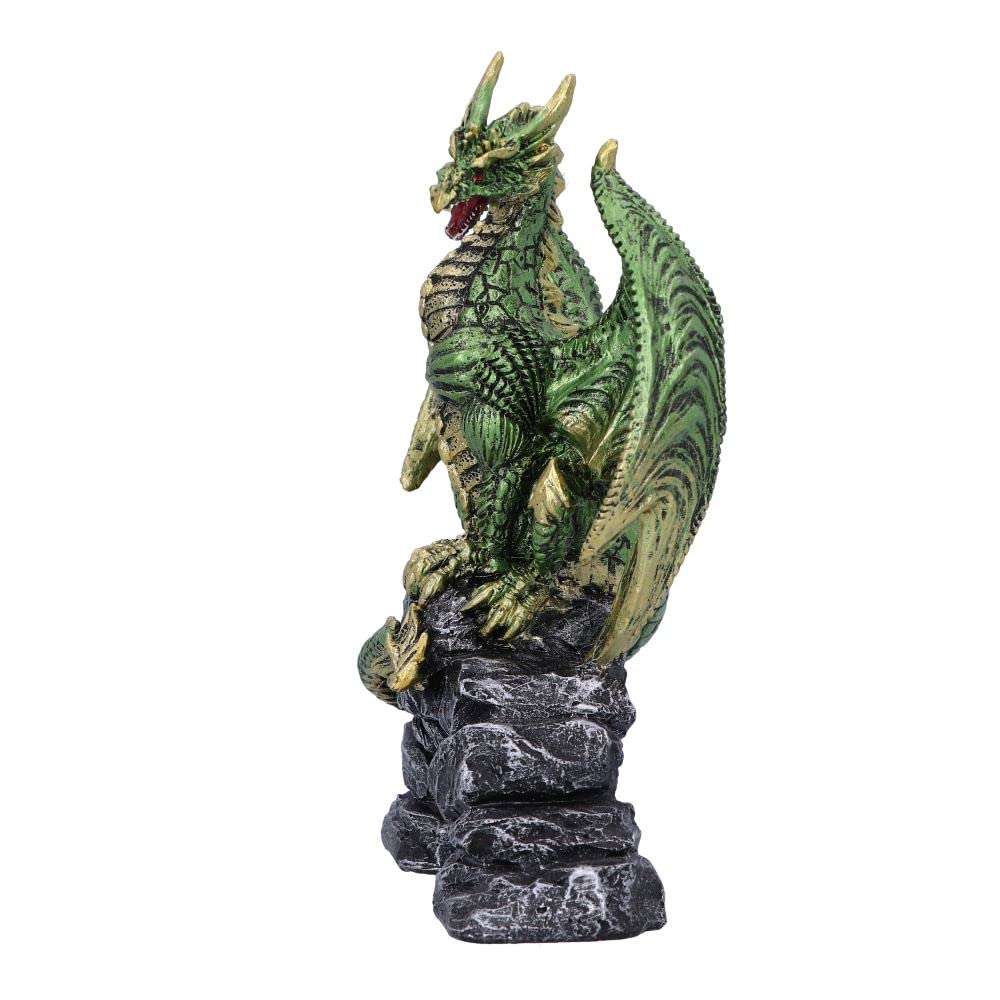 Haranu Green Metallic Dragon Figurine 15.5cm 4