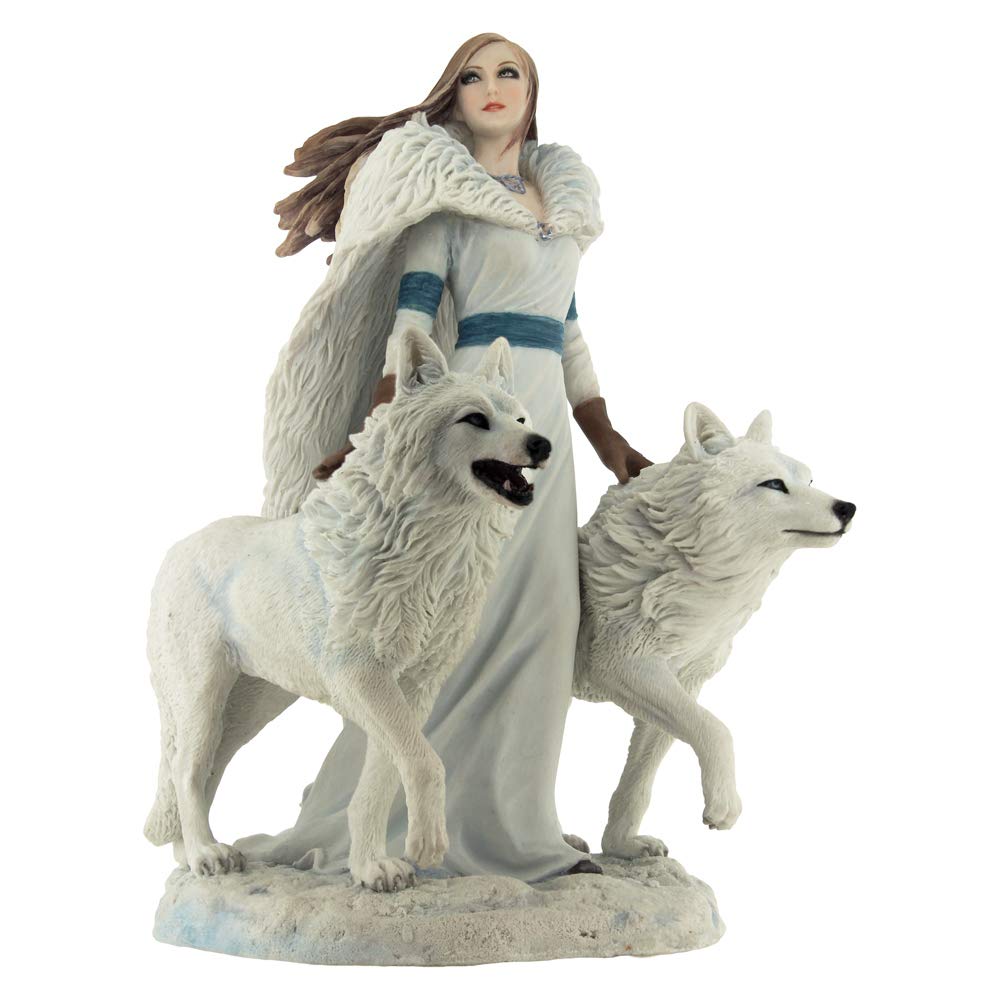 Anne Stokes Winter Guardians Wolf Companion Figurine 23cm
