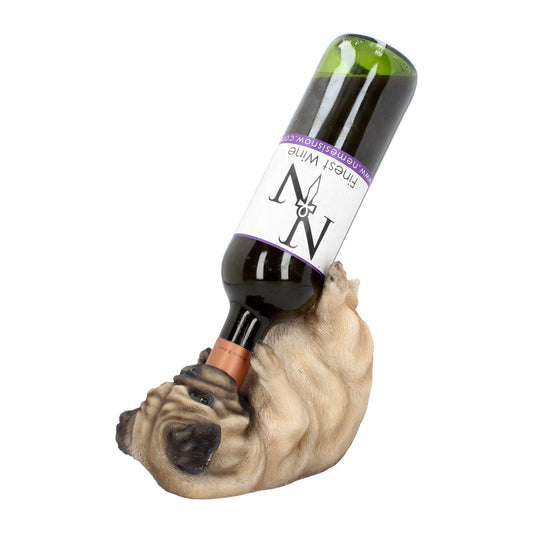 Pug Dog Guzzler Wine Bottle Holder Guzzlers 21.5cm 2