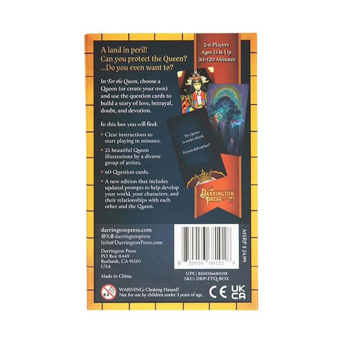 For The Queen Board Game by Darrington Press 4