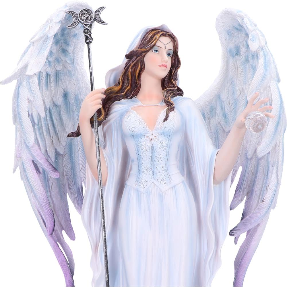 Light of the Moon Celestial Angel Figurine with Moon Staff 58cm 5