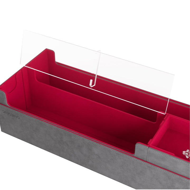Cards’ Lair Pro 1000+ Convertible Gaming Box - Premium Storage and Organization for Serious Gamers, Holds Cards, Deck Boxes and Accessories, Grey/Red Color, Made by Gamegenic