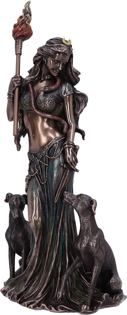 Bronze Mythological Hecate Moon Goddess Figurine 34cm Resin Statue 2