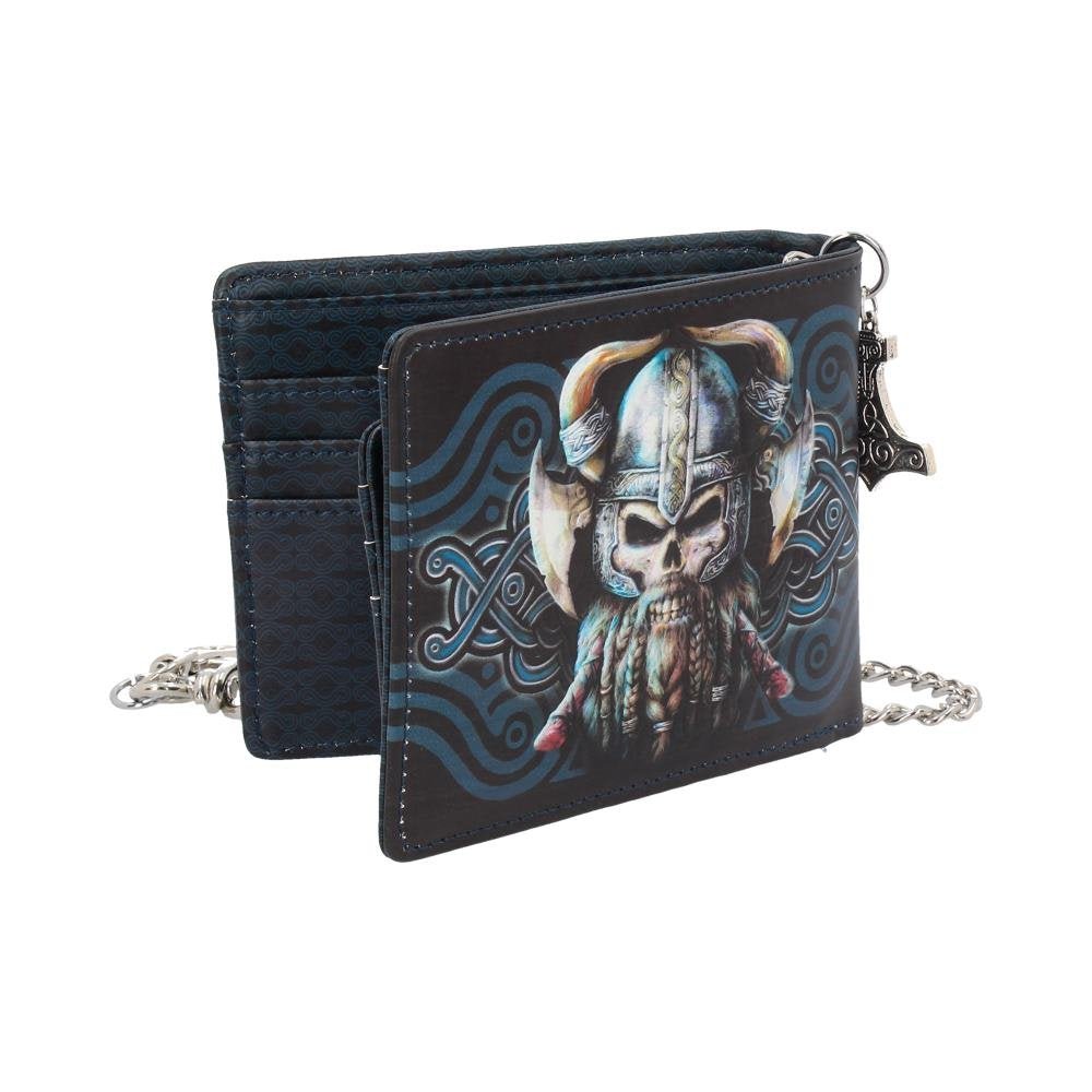 Danegeld Viking Wallet with Decorative Chain Black 11cm