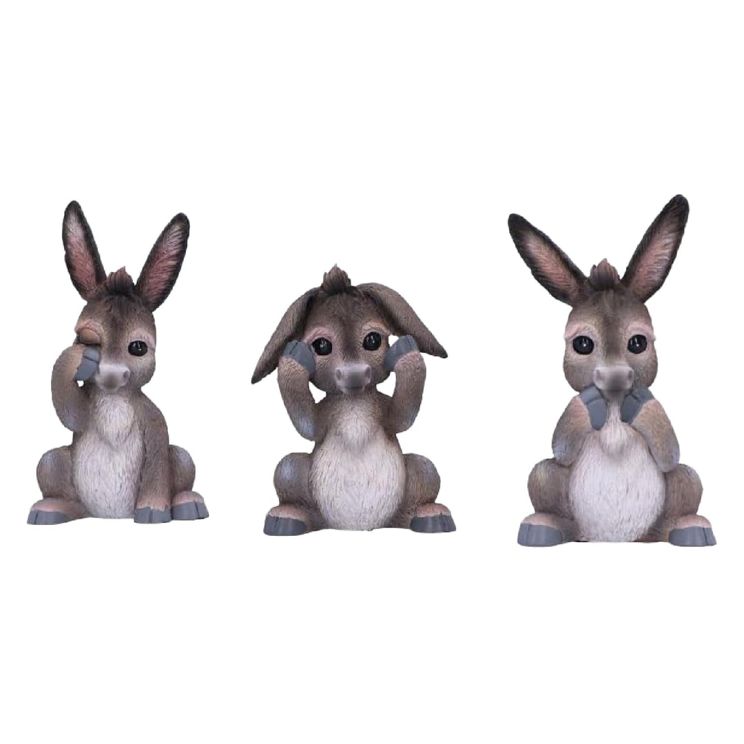 Three Wise Donkeys Figurines 11cm